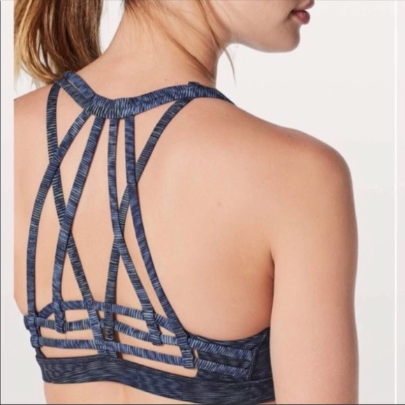 lululemon athletica Other - Lululemon Slide With Me Bra Size 8 Linear Navy Multi 2872